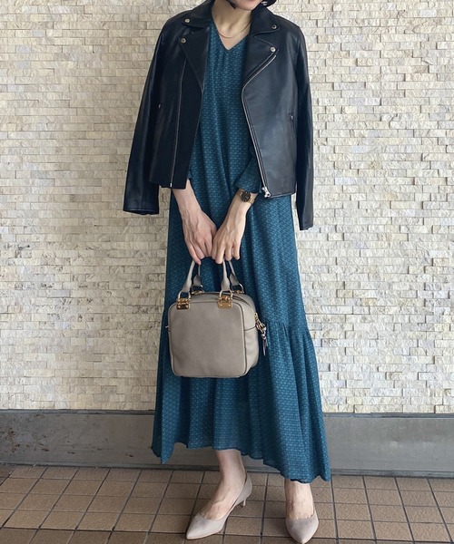 RIVE DROITE(リヴドロワ)の「【IPEKER(イペカ)】モザイクプリントワンピース(ワンピース・レディース・ブラウン/ブルー・FREE)」の2枚目の写真