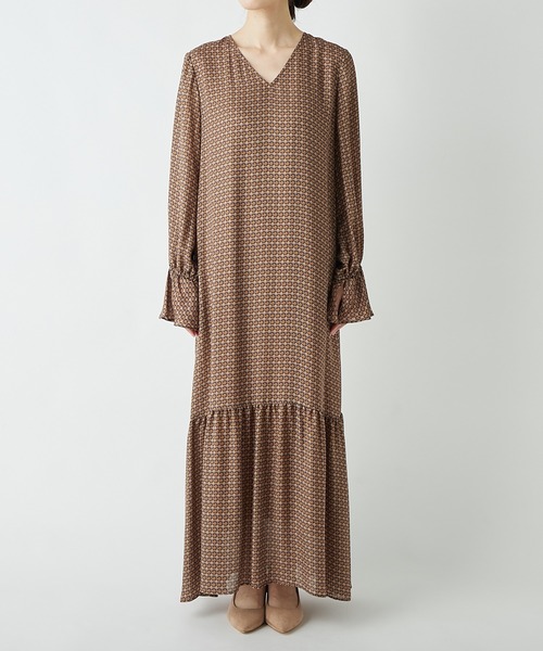 RIVE DROITE(リヴドロワ)の「【IPEKER(イペカ)】モザイクプリントワンピース(ワンピース・レディース・ブラウン/ブルー・FREE)」の12枚目の写真