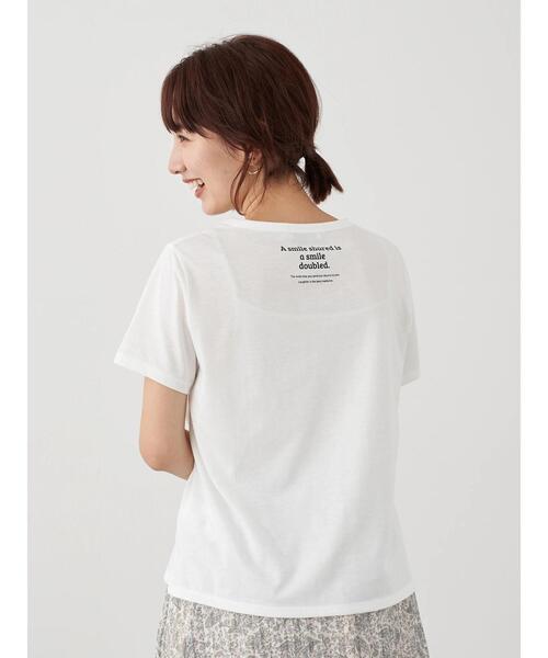 earth music&ecology（アースミュージックアンドエコロジー）の「second to none ちびT ＊（Tシャツ/カットソー・レディース・オフホワイト/ライトベージュ・S/M）」の8枚目の写真