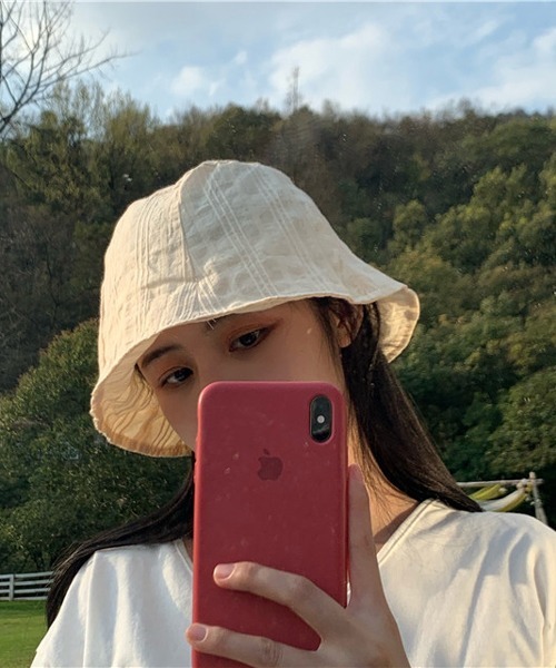 HALEY PESCA（ヘーリーペスカ）の「HALEY PESCA/コットンバケットハット（ハット・レディース・ホワイト/ブラック/パープル/アイボリー・FREE）」の11枚目の写真