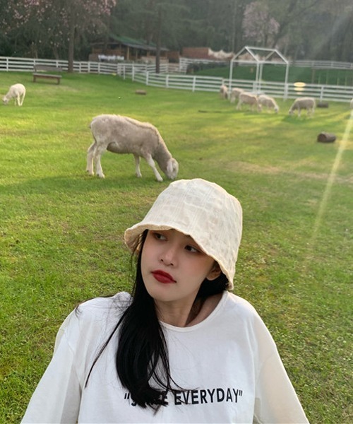 HALEY PESCA（ヘーリーペスカ）の「HALEY PESCA/コットンバケットハット（ハット・レディース・ホワイト/ブラック/パープル/アイボリー・FREE）」の14枚目の写真