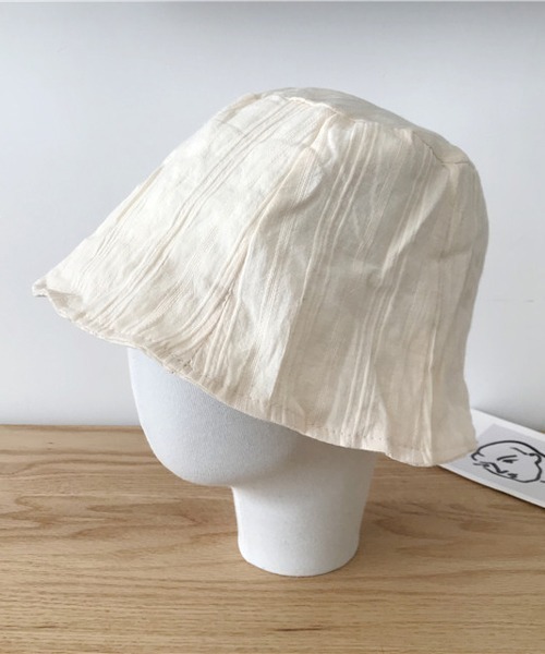 HALEY PESCA（ヘーリーペスカ）の「HALEY PESCA/コットンバケットハット（ハット・レディース・ホワイト/ブラック/パープル/アイボリー・FREE）」の6枚目の写真