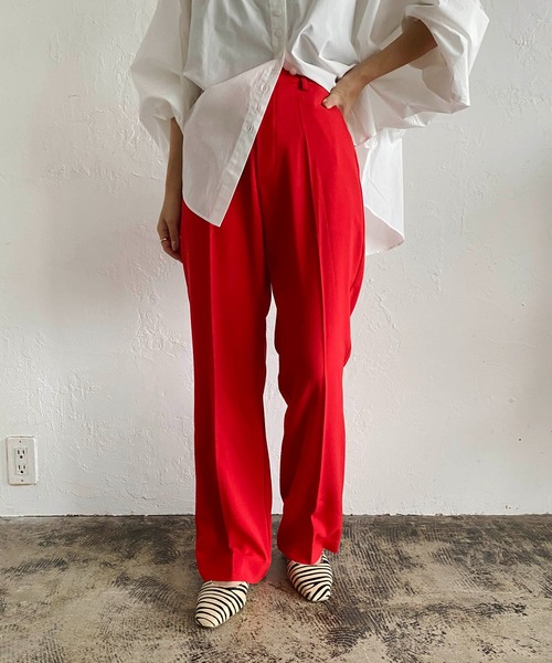 CAPRICIEUX LE'MAGE（カプリシューレマージュ）の「すっきりフレアパンツ（その他パンツ・レディース・レッド/ブラック/ベージュ・38/36）」の20枚目の写真