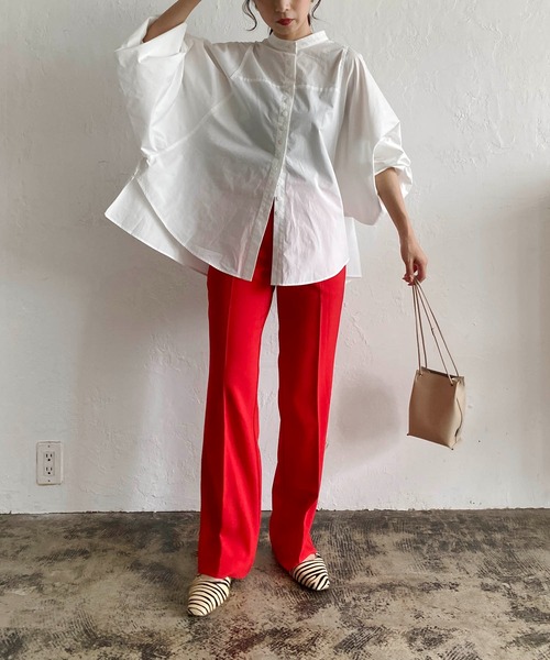 CAPRICIEUX LE'MAGE（カプリシューレマージュ）の「すっきりフレアパンツ（その他パンツ・レディース・レッド/ブラック/ベージュ・38/36）」の19枚目の写真