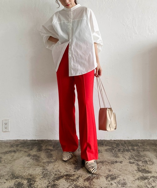 CAPRICIEUX LE'MAGE（カプリシューレマージュ）の「すっきりフレアパンツ（その他パンツ・レディース・レッド/ブラック/ベージュ・38/36）」の17枚目の写真