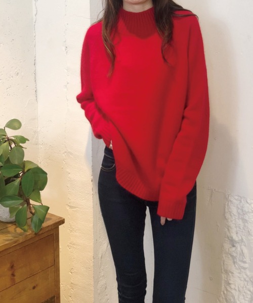 Banner Barrett(バナーバレット)の「ラウンドヘムニットトップス(ニット/セーター・レディース・ブラック/ベージュ/オリーブ/ブルー/レッド・38)」の22枚目の写真