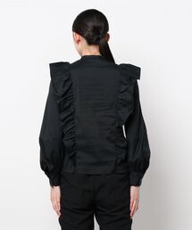 DOUBLE STANDARD CLOTHING フリルスウェット Stand frill collar blouse | Night STORE | ダブルスタンダード