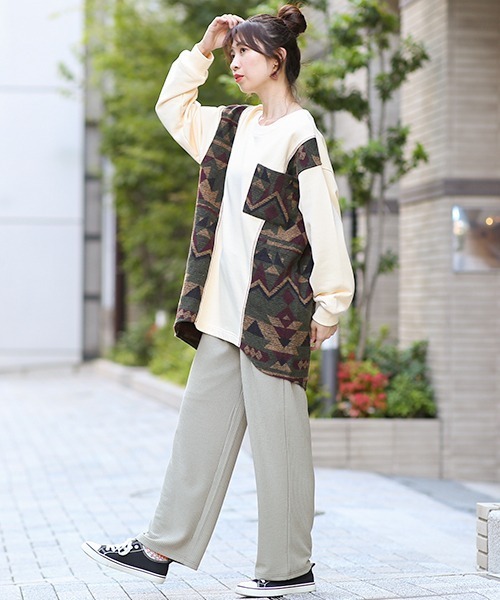 チチカカ（チチカカ）の「ジャカードシフトチュニック（チュニック・レディース・アイボリー/ベージュ・FREE）」の3枚目の写真