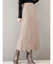 MERCURYDUO | リーフケミカルレースタイトスカート(スカート)