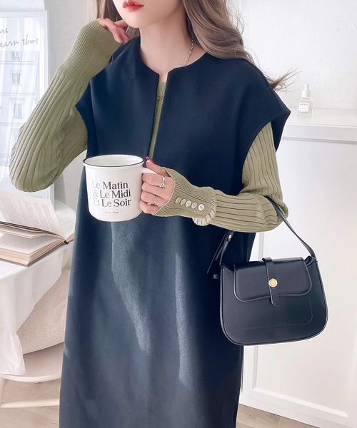 classicalelf（クラシカルエルフ）の「綿100％柔らか。優秀リブニットトップス（ニット/セーター・レディース・ライトグレー/ブラック/ベージュ/ライトグリーン/アイボリー/ブラウン系その他・MEDIUM/LARGE/X-LARGE/SMALL）」の13枚目の写真