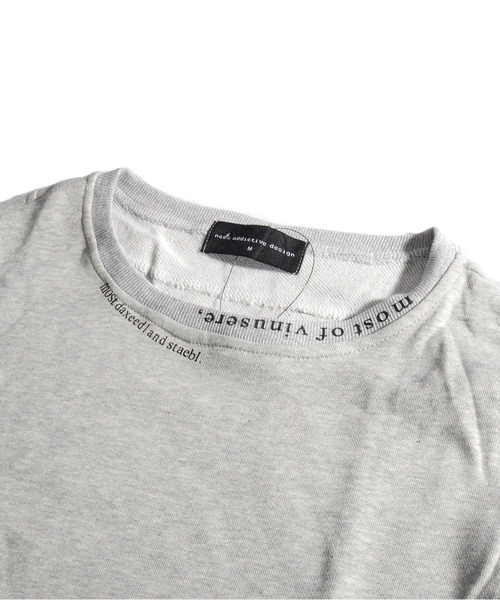 neos(ネオス)の「【neos -addictive design-】ビッグシルエット フェイクレイヤード ダメージ加工 スウェット プルオーバー(スウェット・メンズ・ブラック/グレー/ブルー・MEDIUM/LARGE/X-LARGE)」の9枚目の写真