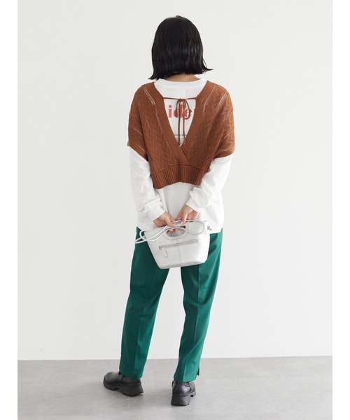 Green Parks(グリーンパークス)の「深V開きバックリボンベスト*(ベスト・レディース・カーキ/キャメル/ブラック・FREE)」の9枚目の写真