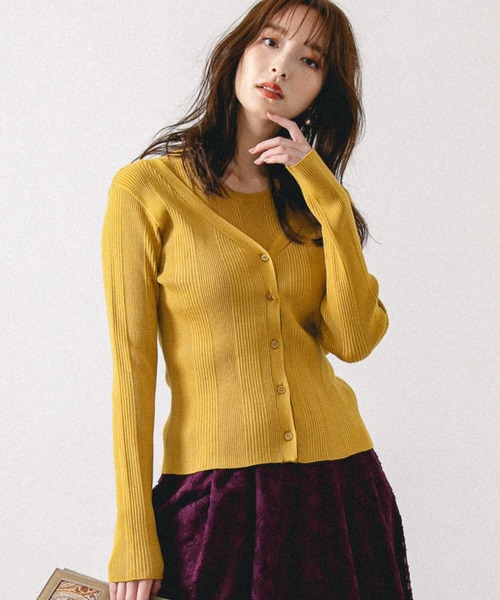 Andemiu（アンデミュウ）の「【カラー診断】リブニットアンサンブル227813（ニット/セーター・レディース・アイボリー/ブラック/ブルー/イエロー・FREE）」の4枚目の写真