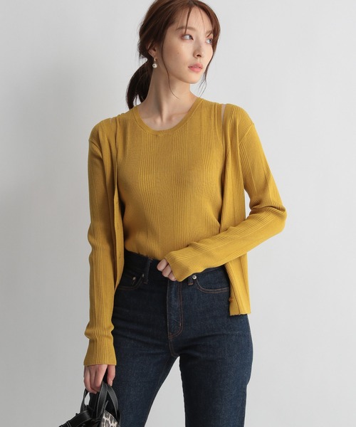 Andemiu（アンデミュウ）の「【カラー診断】リブニットアンサンブル227813（ニット/セーター・レディース・アイボリー/ブラック/ブルー/イエロー・FREE）」の9枚目の写真