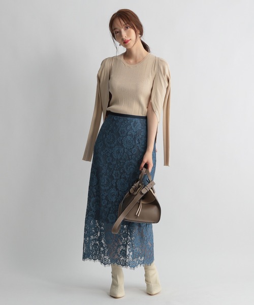 Andemiu（アンデミュウ）の「【カラー診断】リブニットアンサンブル227813（ニット/セーター・レディース・アイボリー/ブラック/ブルー/イエロー・FREE）」の6枚目の写真