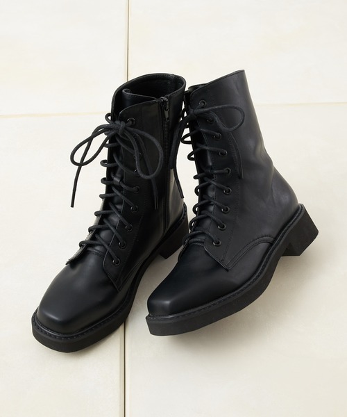 COLONY 2139（コロニートゥーワンスリーナイン）の「コンバットブーツ/レースアップブーツ（ブーツ・レディース・ブラック・23cm/24cm/25cm）」の2枚目の写真
