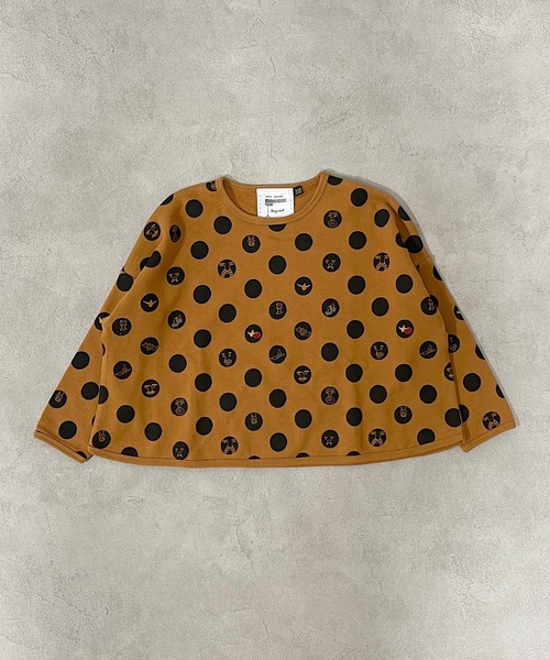 Mark Gonzales（マーク・ゴンザレス）の「【MARKGONZALES×MARKEY'S】別注トレーナー（80～140cm）（スウェット・キッズ・ブラウン/アイボリー/ミント/マスタード・110/120/80/140/90/100/130）」の3枚目の写真