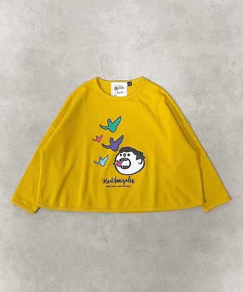 Mark Gonzales（マーク・ゴンザレス）の「【MARKGONZALES×MARKEY'S】別注トレーナー（80～140cm）（スウェット・キッズ・ブラウン/アイボリー/ミント/マスタード・110/120/80/140/90/100/130）」の4枚目の写真