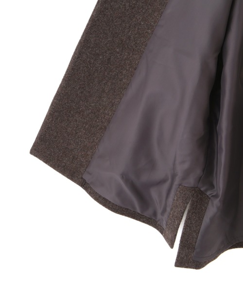 NATURAL BEAUTY BASIC（ナチュラルビューティーベーシック）の「カシミヤブレンドライトコート ノーカラー/0171252913（ノーカラーコート・レディース・ブラウン/ベージュ/チャコールグレー・SMALL/MEDIUM）」の15枚目の写真