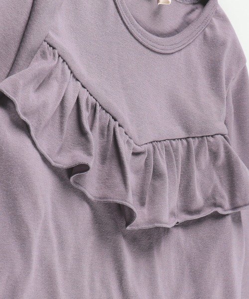 BRANSHES（ブランシェス）の「【WEB限定】胸元フリル長袖Tシャツ（Tシャツ/カットソー・キッズ・パープル/ピンク/アイボリー・110cm/100cm/120cm/130cm/140cm/150cm）」の9枚目の写真