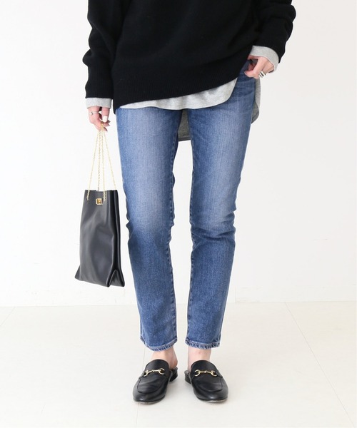 Spick & Span（スピックアンドスパン）の「【RED CARD】 Liberty（デニムパンツ・レディース・ブラック系その他/ダークブルー・23/24/25/22）」の2枚目の写真