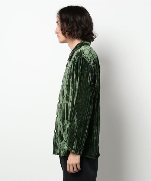 Jieda（ジエダ）の「【JIEDA / ジエダ】WRINKLE VELVET OPEN COLLAR SHIRT（シャツ/ブラウス・メンズ・グリーン・2）」の11枚目の写真