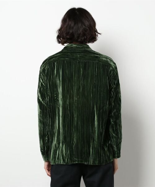 Jieda（ジエダ）の「【JIEDA / ジエダ】WRINKLE VELVET OPEN COLLAR SHIRT（シャツ/ブラウス・メンズ・グリーン・2）」の12枚目の写真