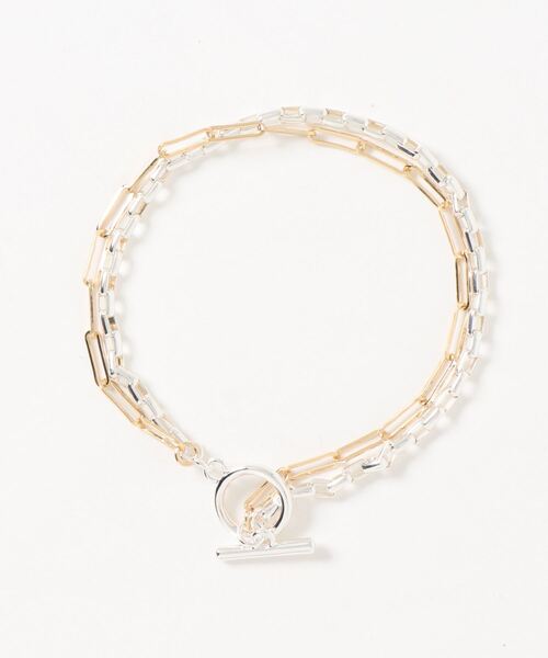 koe（コエ）の「コンビマンテルチェーンブレス*（ブレスレット・レディース・シルバー/ゴールド・FREE）」の2枚目の写真