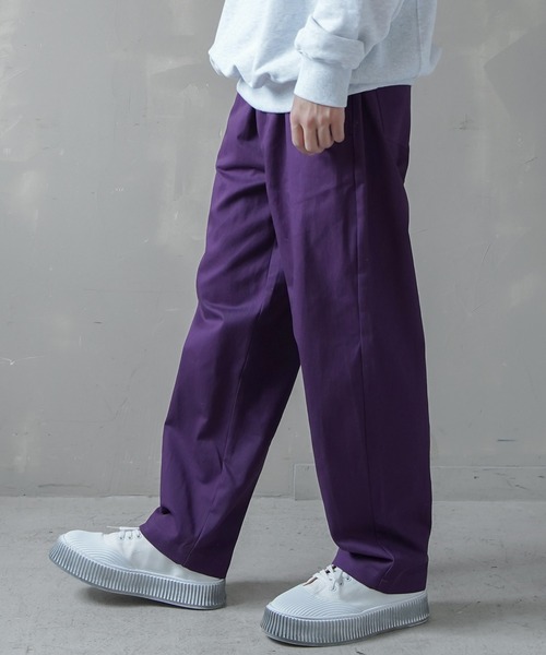 SPINNS（スピンズ）の「【5color】ビストロイージーシェフカラーパンツ（チノパンツ・メンズ・パープル/ロイヤルブルー/グリーン/レッド/イエロー・S/M/L）」の4枚目の写真