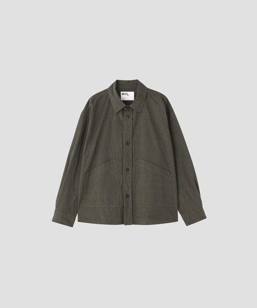 MHL.（エムエイチエル）の「OVERDYE MELANGE COTTON（シャツ/ブラウス・メンズ・ダークグリーン/ブラウン・SMALL/MEDIUM/LARGE）」の9枚目の写真