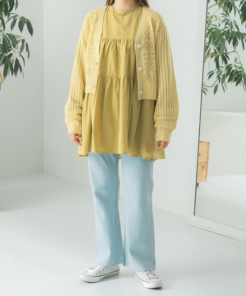 HEYUMM(ヘユム)の「キレイシルエットストレートデニムパンツ(デニムパンツ・レディース・ワンウォッシュ/ライトインディゴブルー/ブラック・SMALL/MEDIUM)」の9枚目の写真