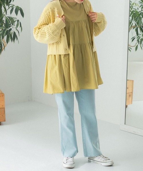 HEYUMM(ヘユム)の「キレイシルエットストレートデニムパンツ(デニムパンツ・レディース・ワンウォッシュ/ライトインディゴブルー/ブラック・SMALL/MEDIUM)」の20枚目の写真