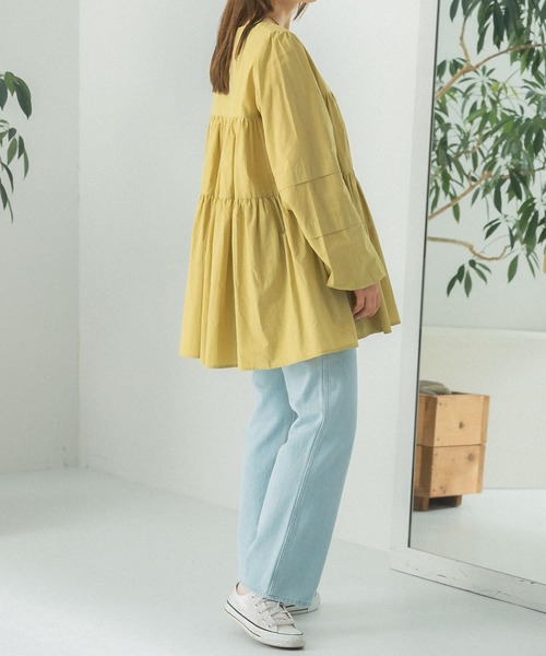 HEYUMM(ヘユム)の「キレイシルエットストレートデニムパンツ(デニムパンツ・レディース・ワンウォッシュ/ライトインディゴブルー/ブラック・SMALL/MEDIUM)」の17枚目の写真