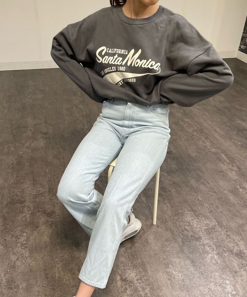 HEYUMM(ヘユム)の「キレイシルエットストレートデニムパンツ(デニムパンツ・レディース・ワンウォッシュ/ライトインディゴブルー/ブラック・SMALL/MEDIUM)」の18枚目の写真