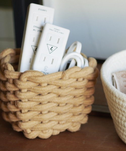 LAKOLE（ラコレ）の「モコモコロープコンテナ(S) / 235573（収納グッズ・レディース・ホワイト/グレー/ブラウン・FREE）」の3枚目の写真