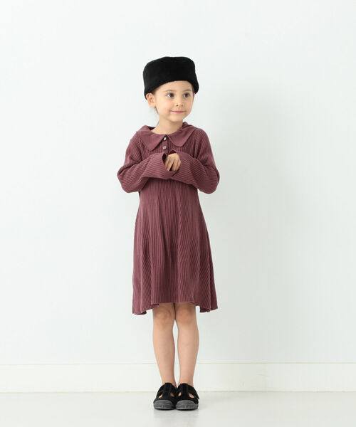 セール B Ming By Beams ビッグ カラー ニット ワンピース 90 150cm ワンピース B Ming By Beams ビーミングバイビームス のファッション通販 Zozotown