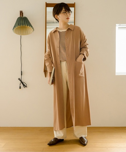 Ambre Neige(アンブルネージュ)の「ボリュームボーダープルオーバー/【WEB/EC限定商品】(Tシャツ/カットソー・レディース・ダークブラウン/ベージュ・FREE)」の8枚目の写真