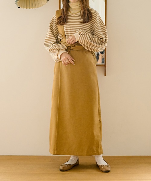 Ambre Neige(アンブルネージュ)の「ボリュームボーダープルオーバー/【WEB/EC限定商品】(Tシャツ/カットソー・レディース・ダークブラウン/ベージュ・FREE)」の7枚目の写真