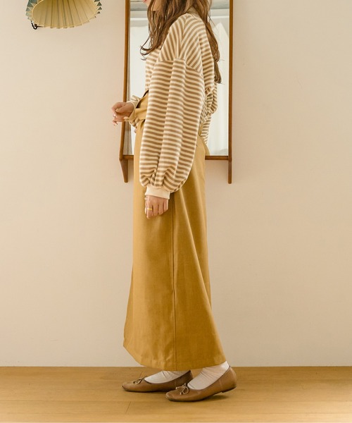 Ambre Neige(アンブルネージュ)の「ボリュームボーダープルオーバー/【WEB/EC限定商品】(Tシャツ/カットソー・レディース・ダークブラウン/ベージュ・FREE)」の5枚目の写真
