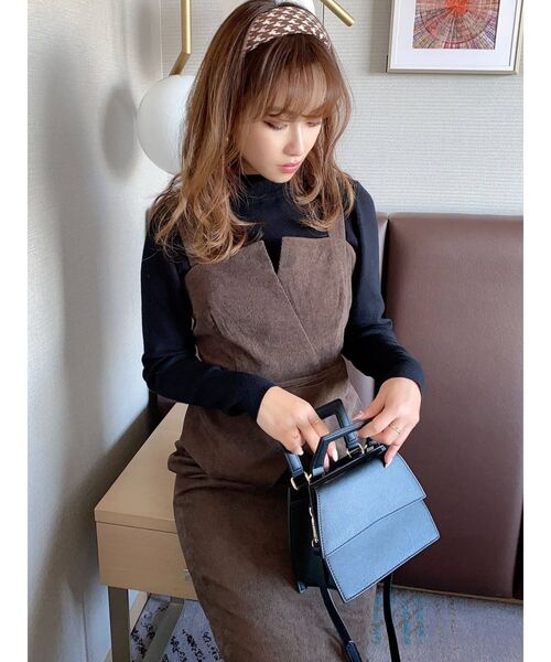 RESEXXY(リゼクシー)の「コーディロイジャンスカ(ワンピース・レディース・ブラック/ブラウン/ピンク・FREE)」の10枚目の写真