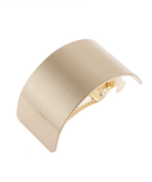 Fun & Daily（ファンアンドデイリー）の「F&D : カーブメタルヘアバレッタ（バレッタ/ヘアクリップ・レディース・シルバー/ゴールド・FREE）」の3枚目の写真