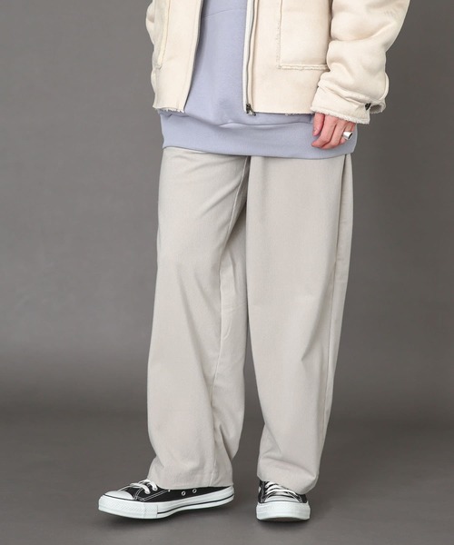 SENSE OF PLACE by URBAN RESEARCH（センスオブプレイスバイアーバンリサーチ）の「コーデュロイワイドパンツ（その他パンツ・メンズ・ブラウン/パープル/ライトベージュ/ブラック/グレー/ベージュ・MEDIUM/LARGE）」の10枚目の写真