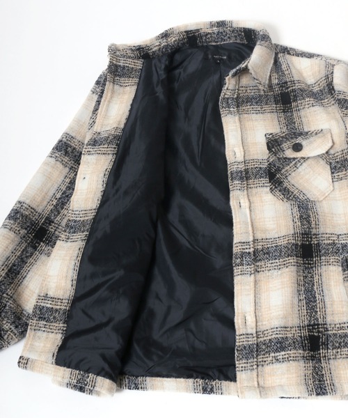 Salong hameu(サロン ハミュー)の「ウールライク オンブレチェック シャツジャケット/シャツアウター メンズ レディースユニセックス(カバーオール・メンズ・ブラック系その他/ブルー系その他/レッド系その他・M/L/XL)」の21枚目の写真
