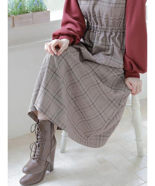 Areeam（アリーム）の「迷わず手に取るパーカーワンピース（ワンピース・レディース・ボルドー/チャコールグレー・FREE）」の4枚目の写真