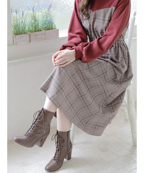 Areeam（アリーム）の「迷わず手に取るパーカーワンピース（ワンピース・レディース・ボルドー/チャコールグレー・FREE）」の13枚目の写真