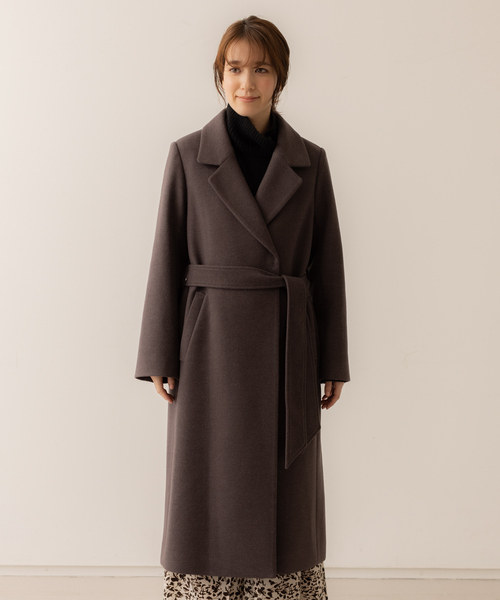 abahouse mavie（アバハウスマヴィ）の「ベルト付ロングコート（その他アウター・レディース・ブラック/ダークブラウン/アイボリー・フリー）」の20枚目の写真