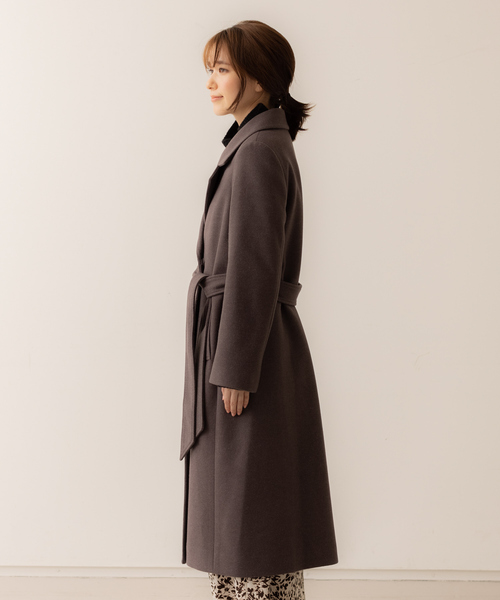 abahouse mavie（アバハウスマヴィ）の「ベルト付ロングコート（その他アウター・レディース・ブラック/ダークブラウン/アイボリー・フリー）」の21枚目の写真