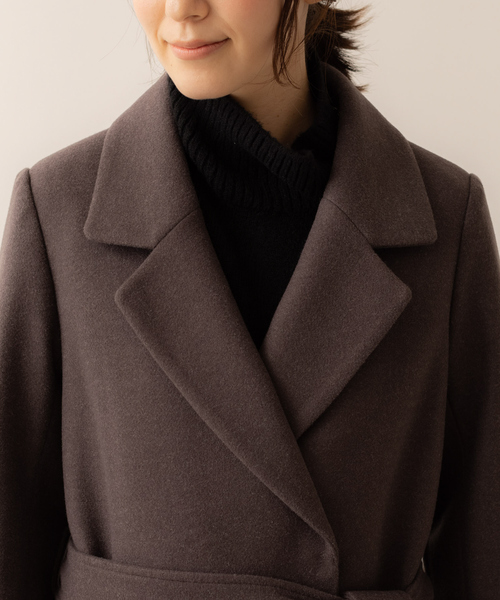 abahouse mavie（アバハウスマヴィ）の「ベルト付ロングコート（その他アウター・レディース・ブラック/ダークブラウン/アイボリー・フリー）」の15枚目の写真