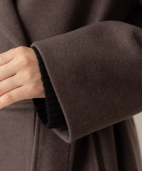 abahouse mavie（アバハウスマヴィ）の「ベルト付ロングコート（その他アウター・レディース・ブラック/ダークブラウン/アイボリー・フリー）」の11枚目の写真