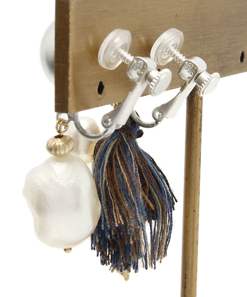 Kastane（カスタネ）の「【UANDMI31WORK】リーフイヤリング（イヤリング・レディース・シルバー・FREE）」の2枚目の写真